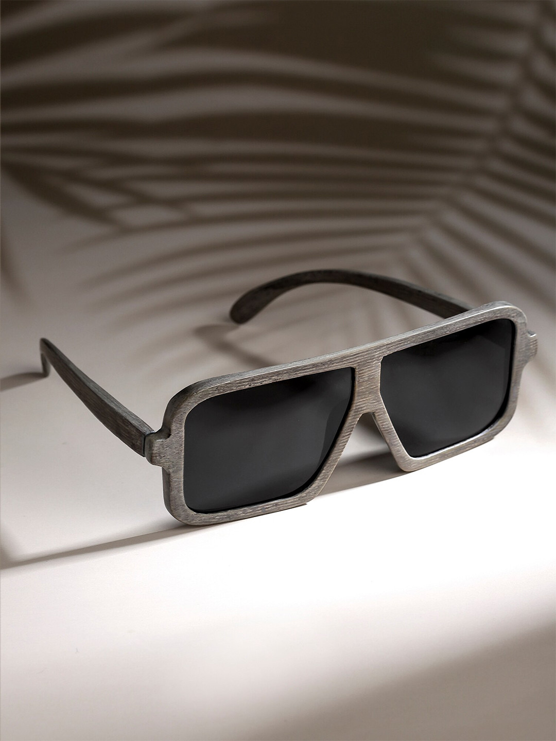 

SASHA Unisex Black Lens & Gunmetal-Toned Square Sunglasses with Polarised and UV Protected Lens