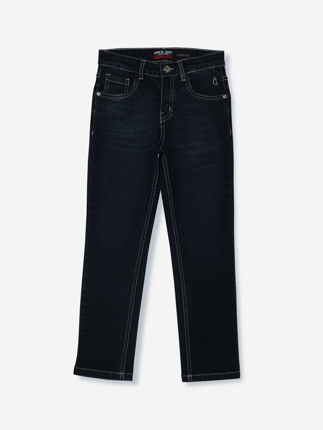 

Gini and Jony Boys Black Straight Fit Jeans