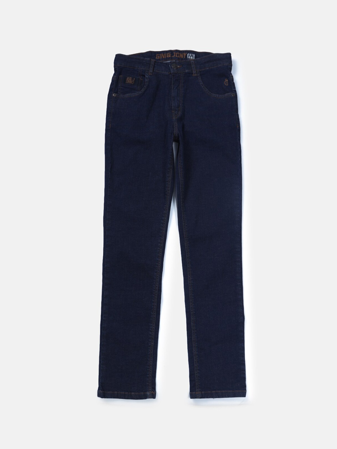 

Gini and Jony Boys Navy Blue Straight Fit Jeans