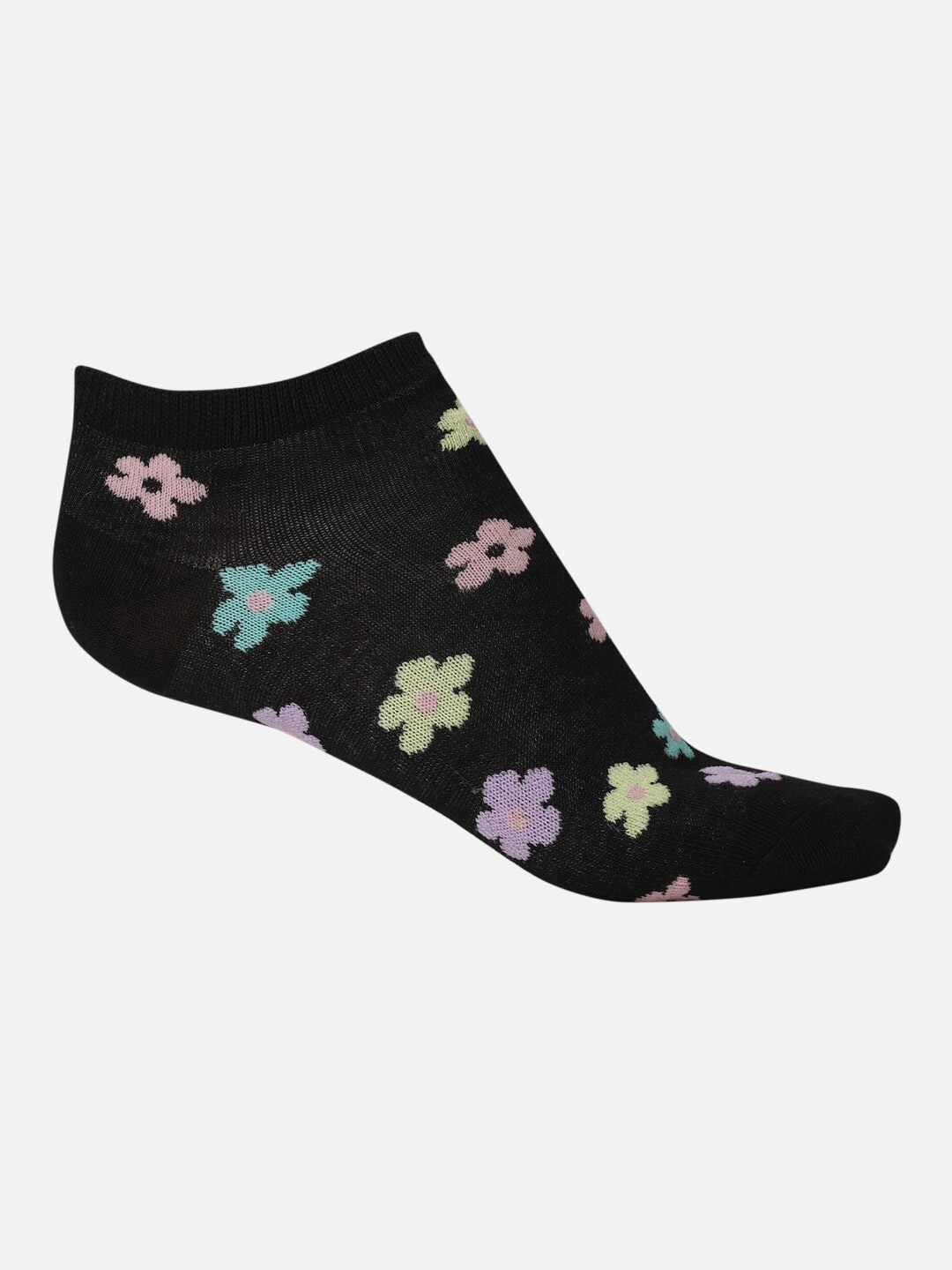 

FOREVER 21 Women Black Patterned Ankle Length Socks
