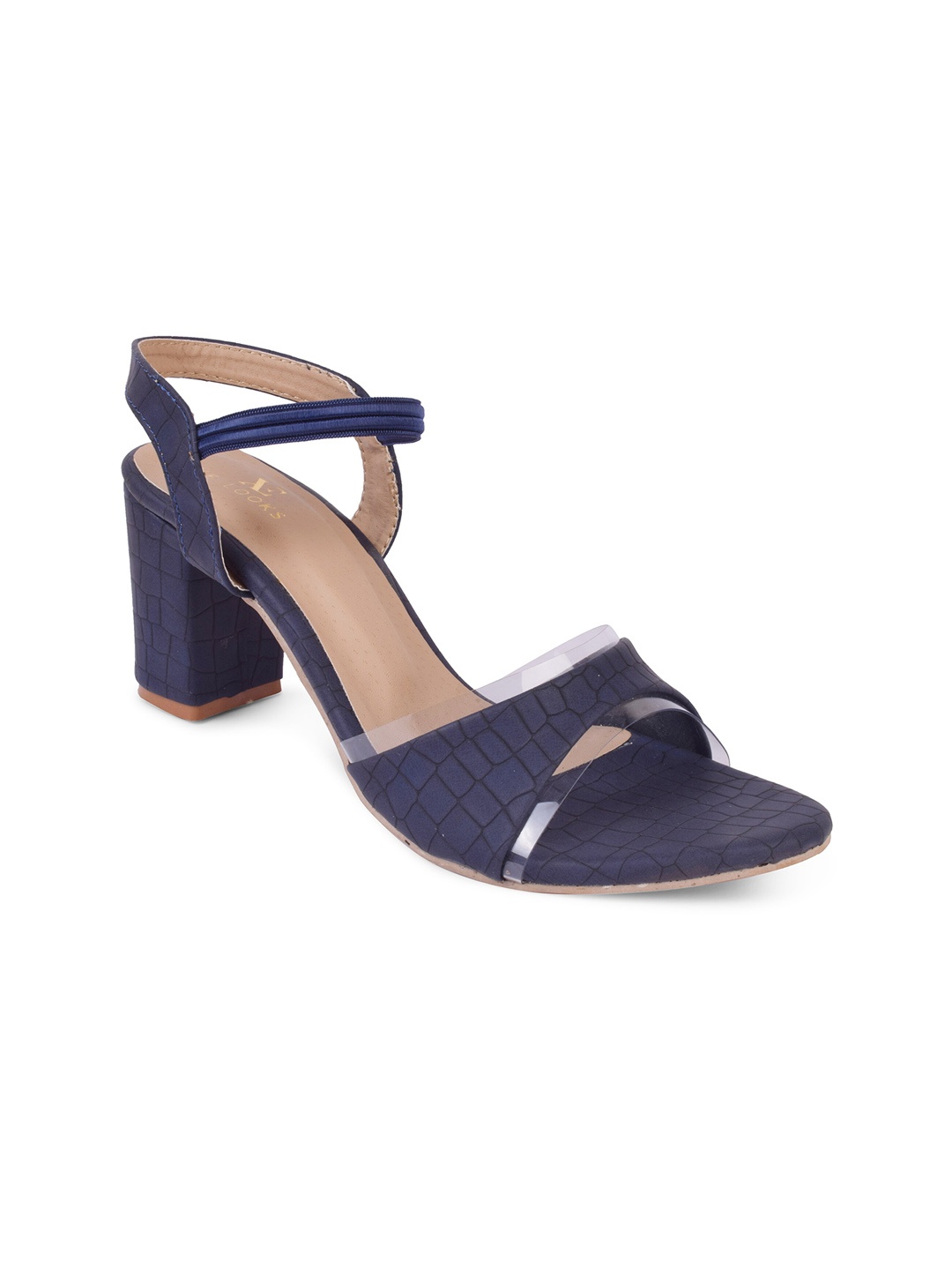 

XE Looks Women Navy Blue Block Sandals