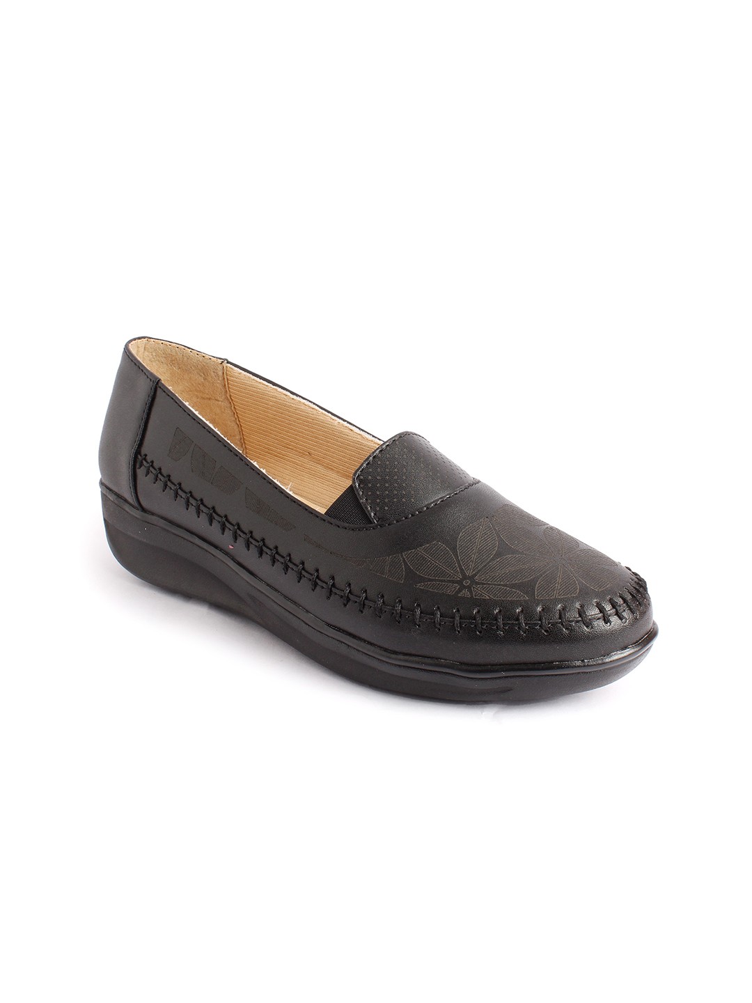 

XE Looks Women Textured Ballerinas Flats, Black