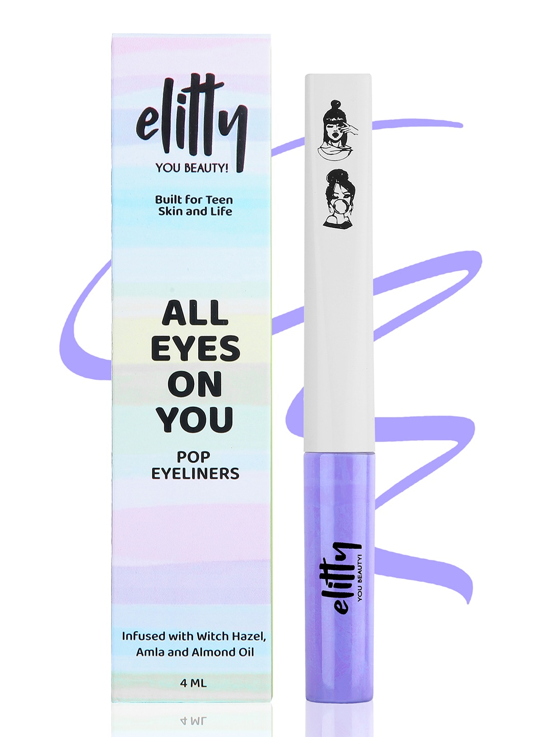 

Elitty Lilac Dreams Long Lasting Smudge Proof Matte Liquid Pop Eyeliner- 4ml, Purple