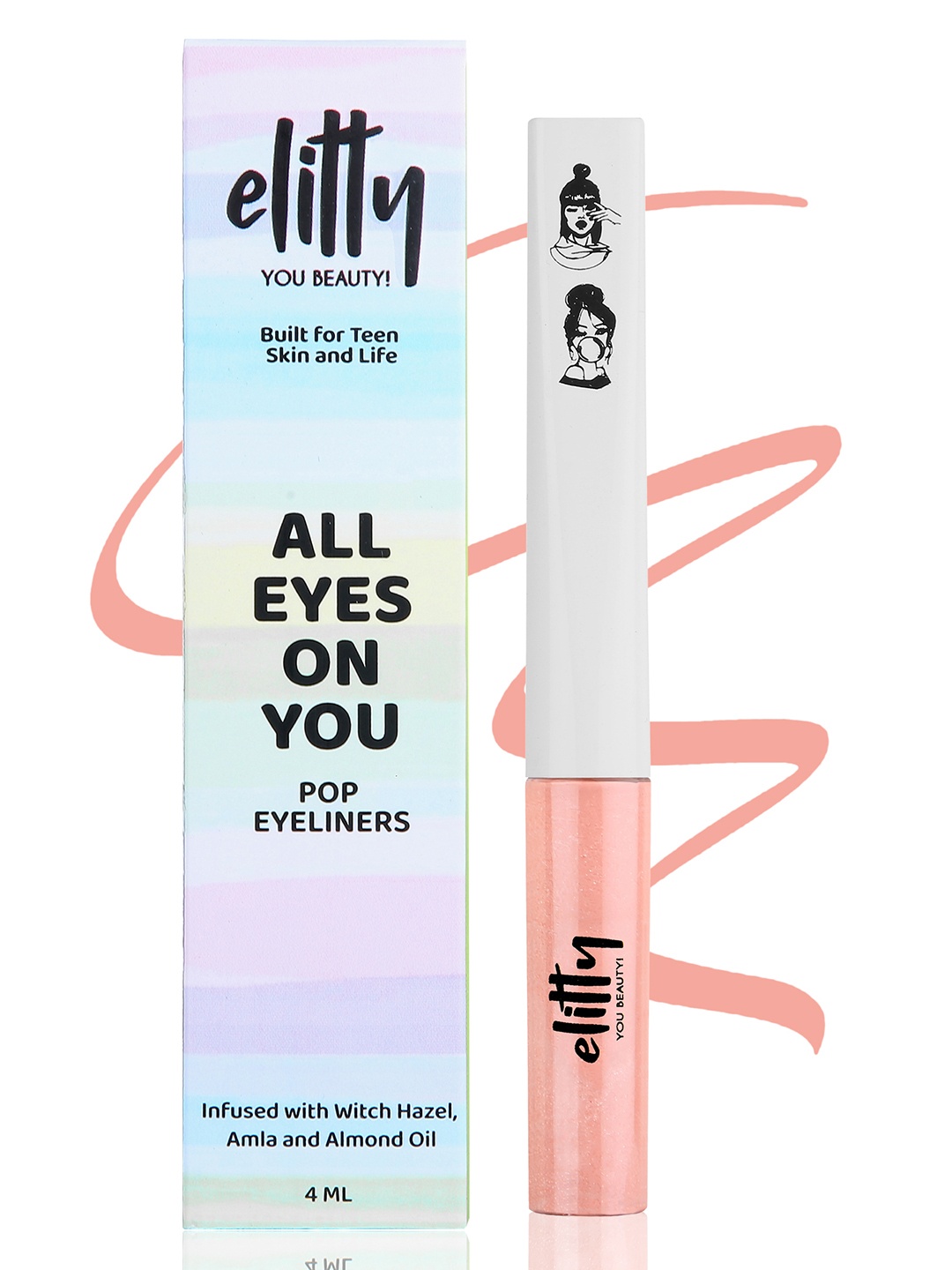 

Elitty Fading Love Long Lasting Smudge Proof Matte Liquid Pop Eyeliner - 4ml, Pink