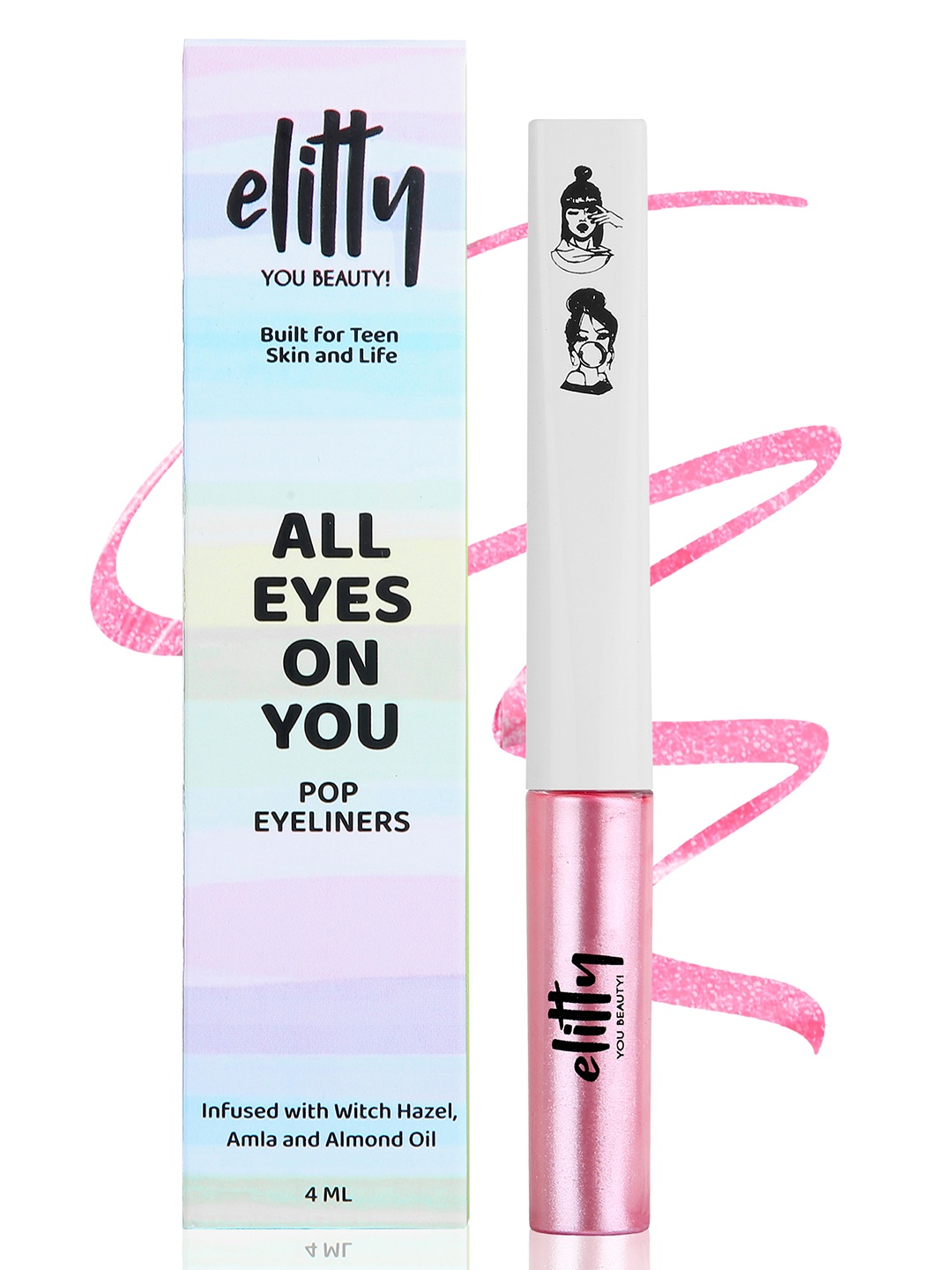 

Elitty Space Goddess Long Lasting Metallic Liquid Pop Eyeliner - 4ml, Pink
