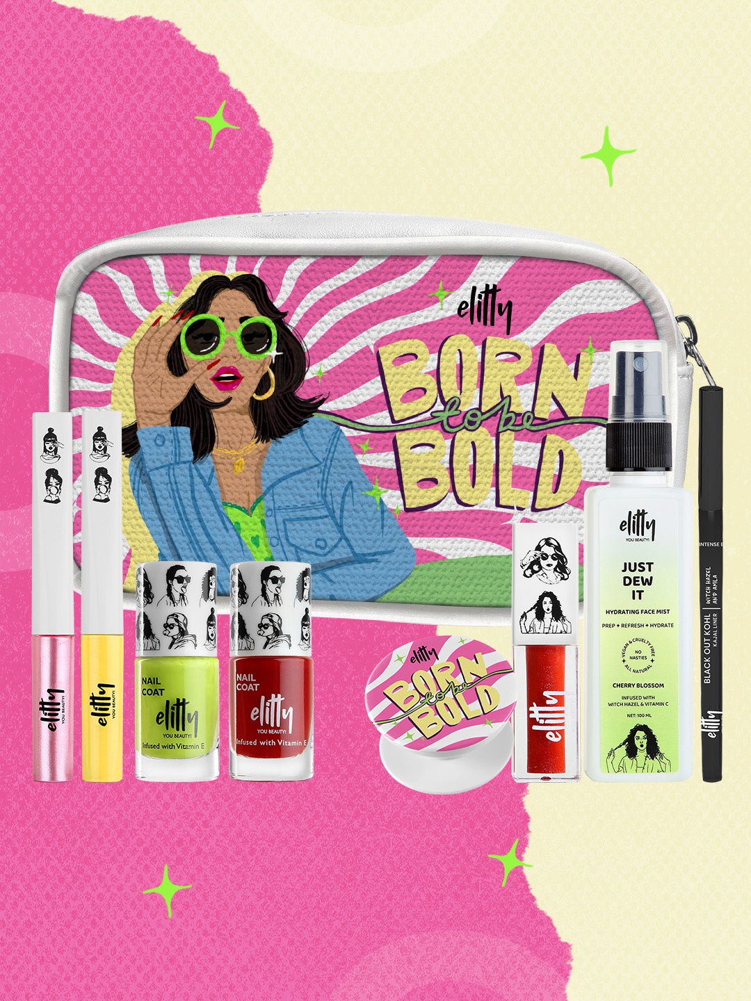 

Elitty Teen Girls Born to be Bold Makeup Set, Multi