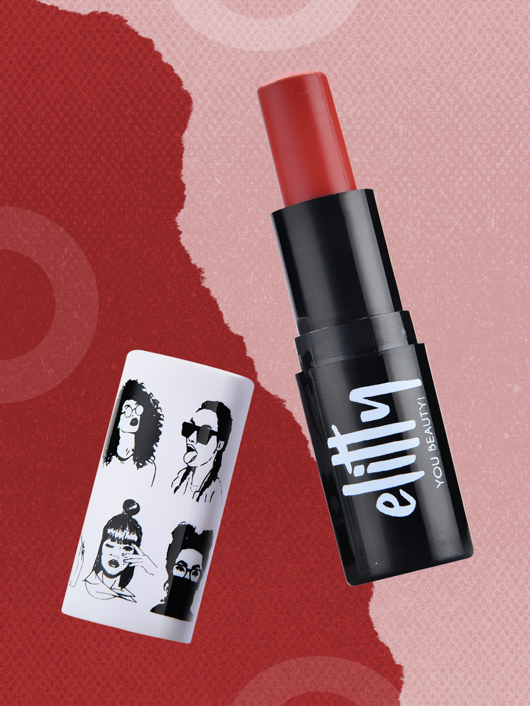 

Elitty Teen Girls Honest Hues Lip & Cheek Tint with Shea Butter - Savage Love, Red