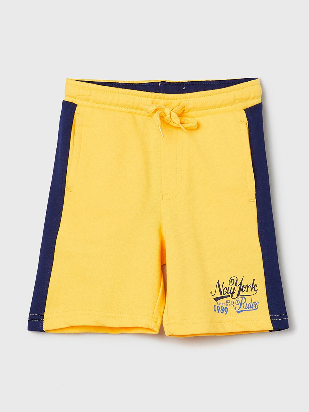 

max Boys Yellow Solid Shorts