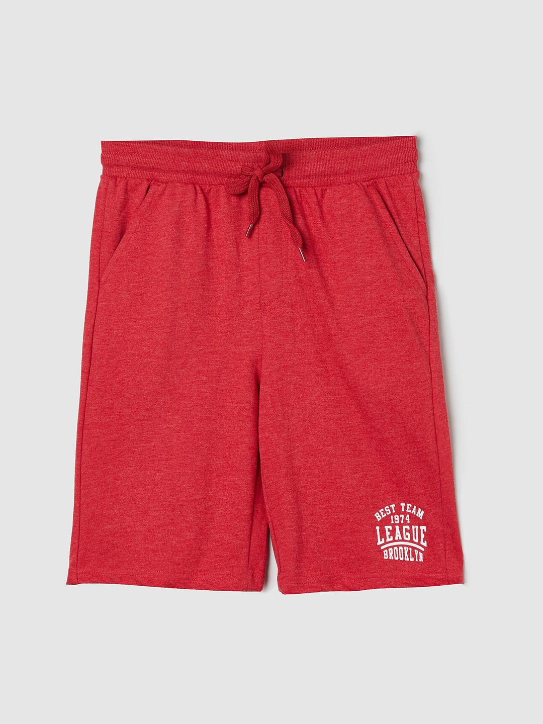 

max Boys Red Solid Shorts