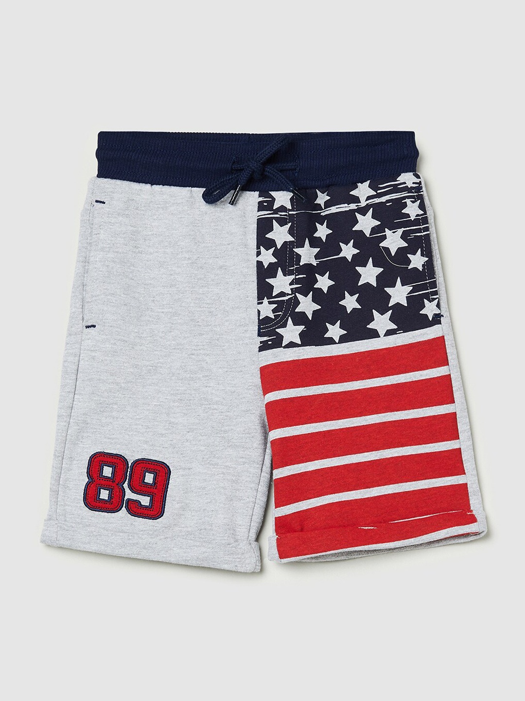 

max Boys Grey Printed Shorts