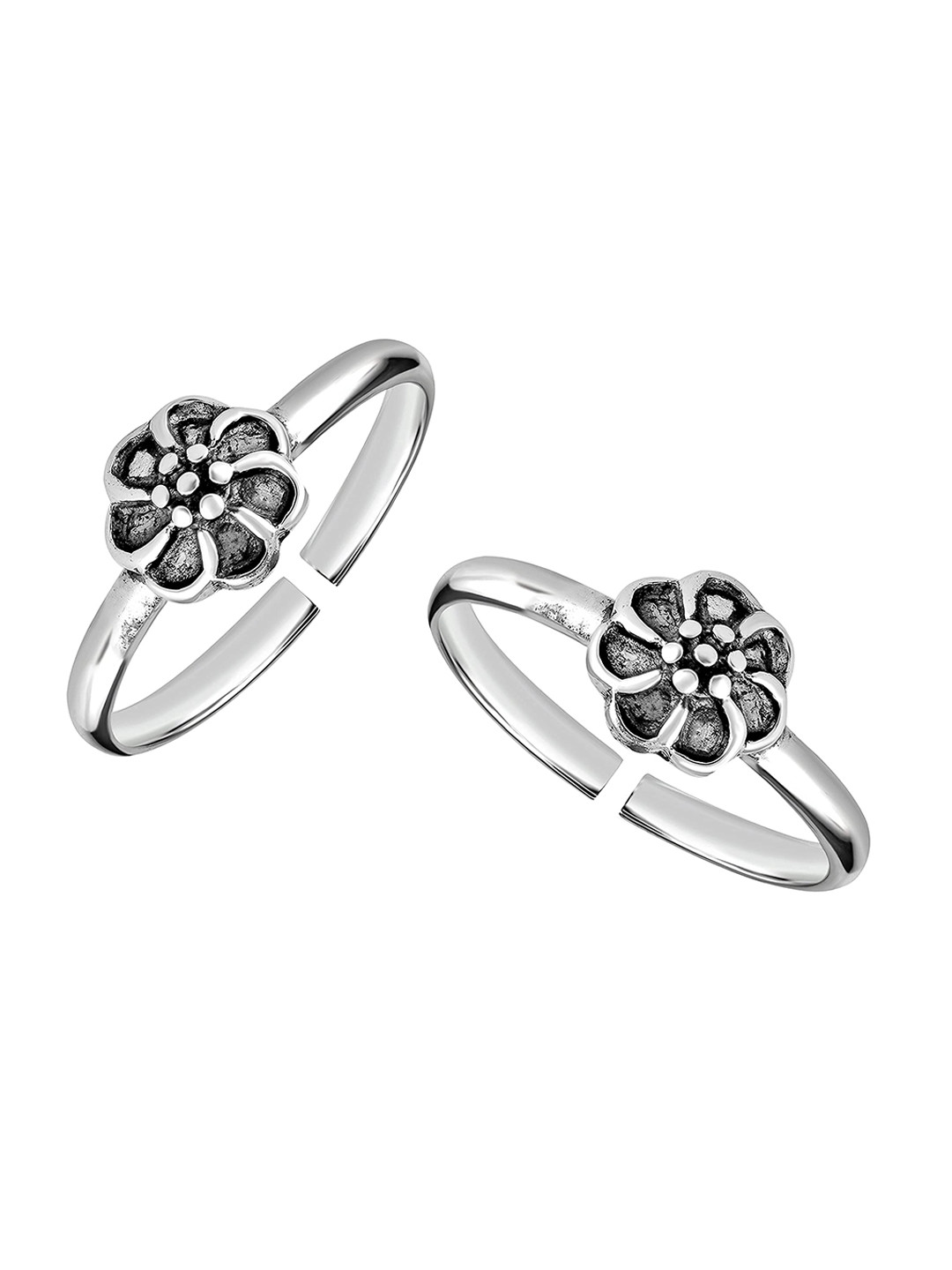 

LeCalla Set Of 2 925 Sterling Silver Silver-Toned Adjustable Toe Rings