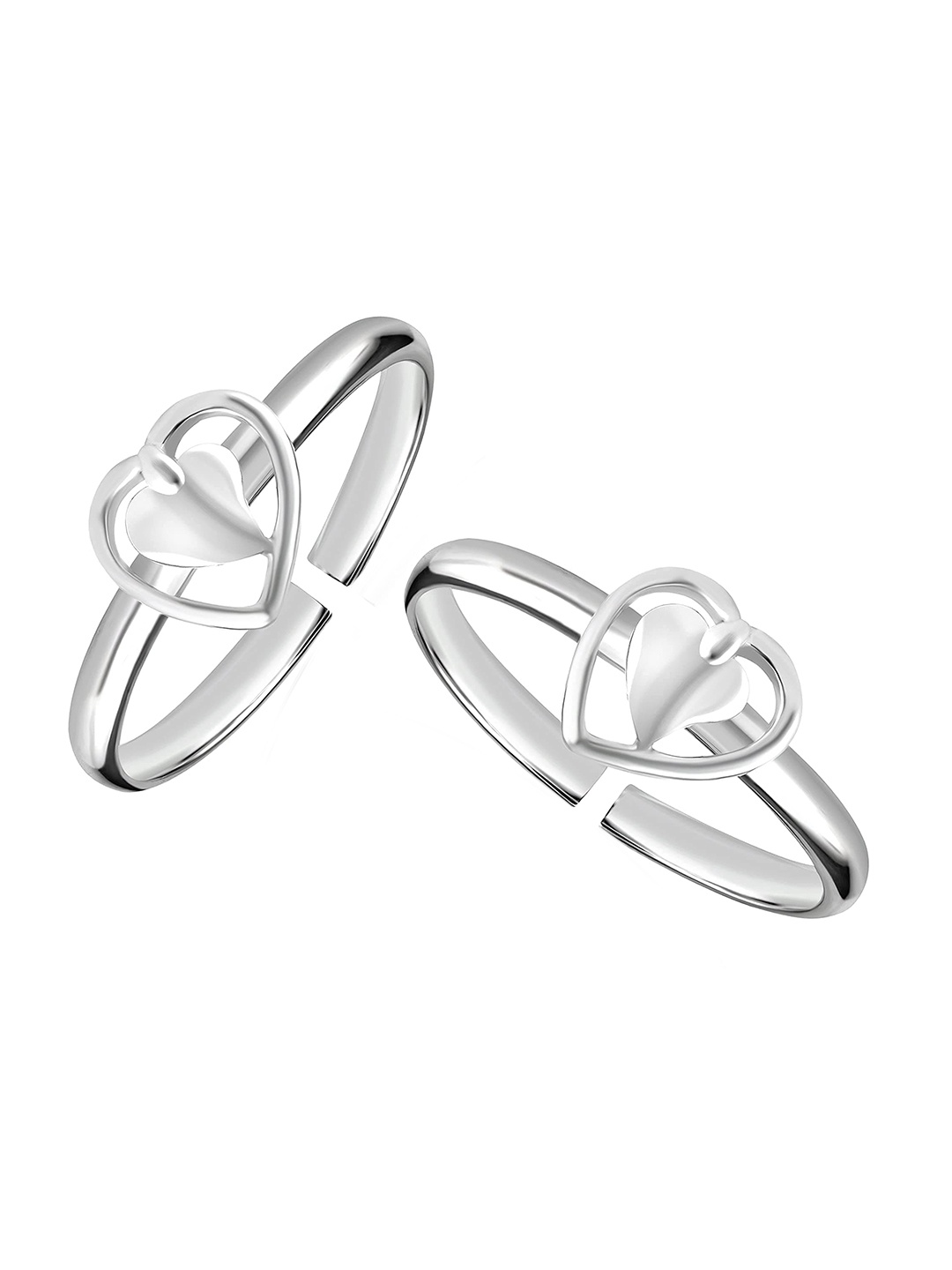 

LeCalla 925 Sterling Silver Silver-Toned Adjustable Toe Rings