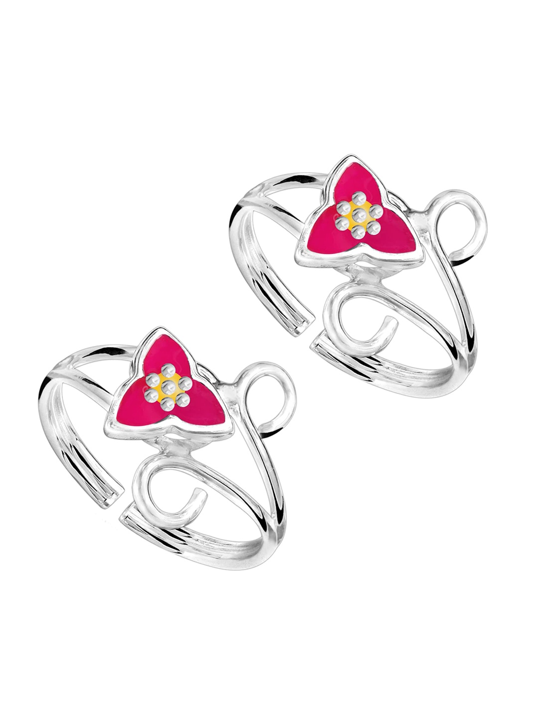

LeCalla Set Of 2 925 Sterling Silver Silver-Toned Adjustable Toe Rings