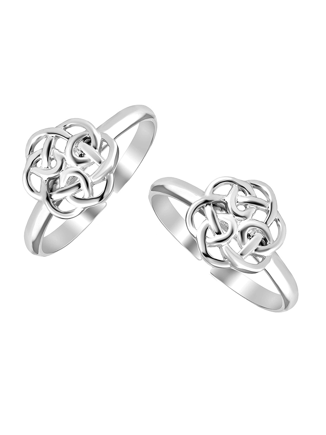 

LeCalla Women Set of 2 925 Sterling Silver Love Knot Toe Ring