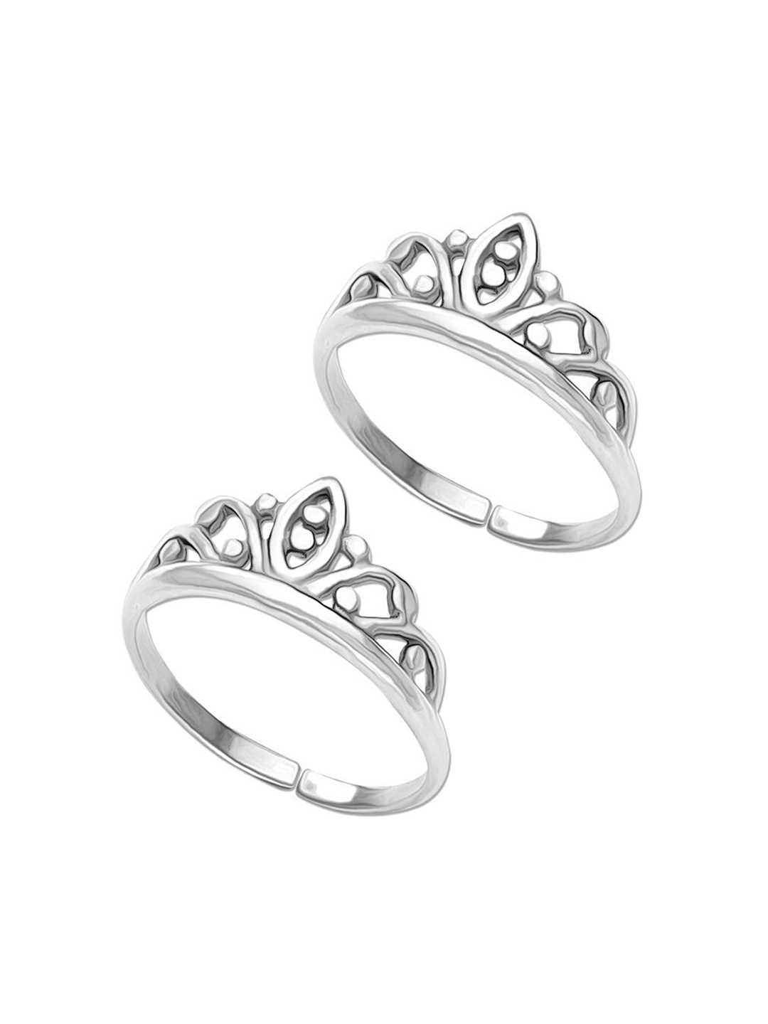 

LeCalla 2pc 925 Sterling Silver Toe Rings