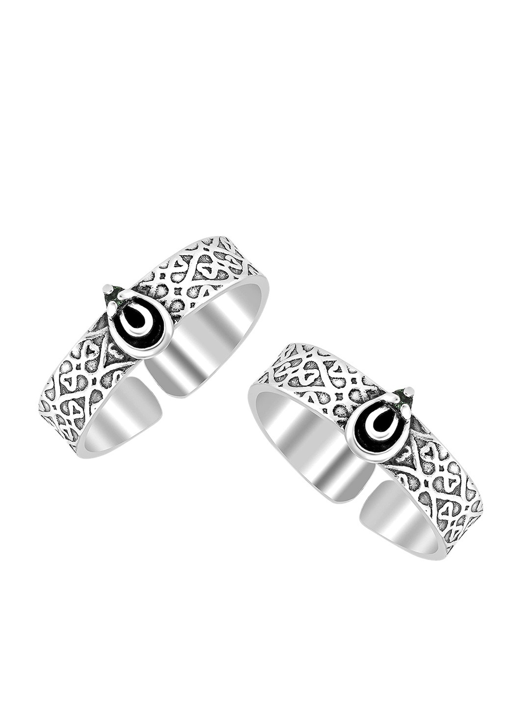 

LeCalla 925 Sterling Silver Antique Twisted Heart Toe Rings