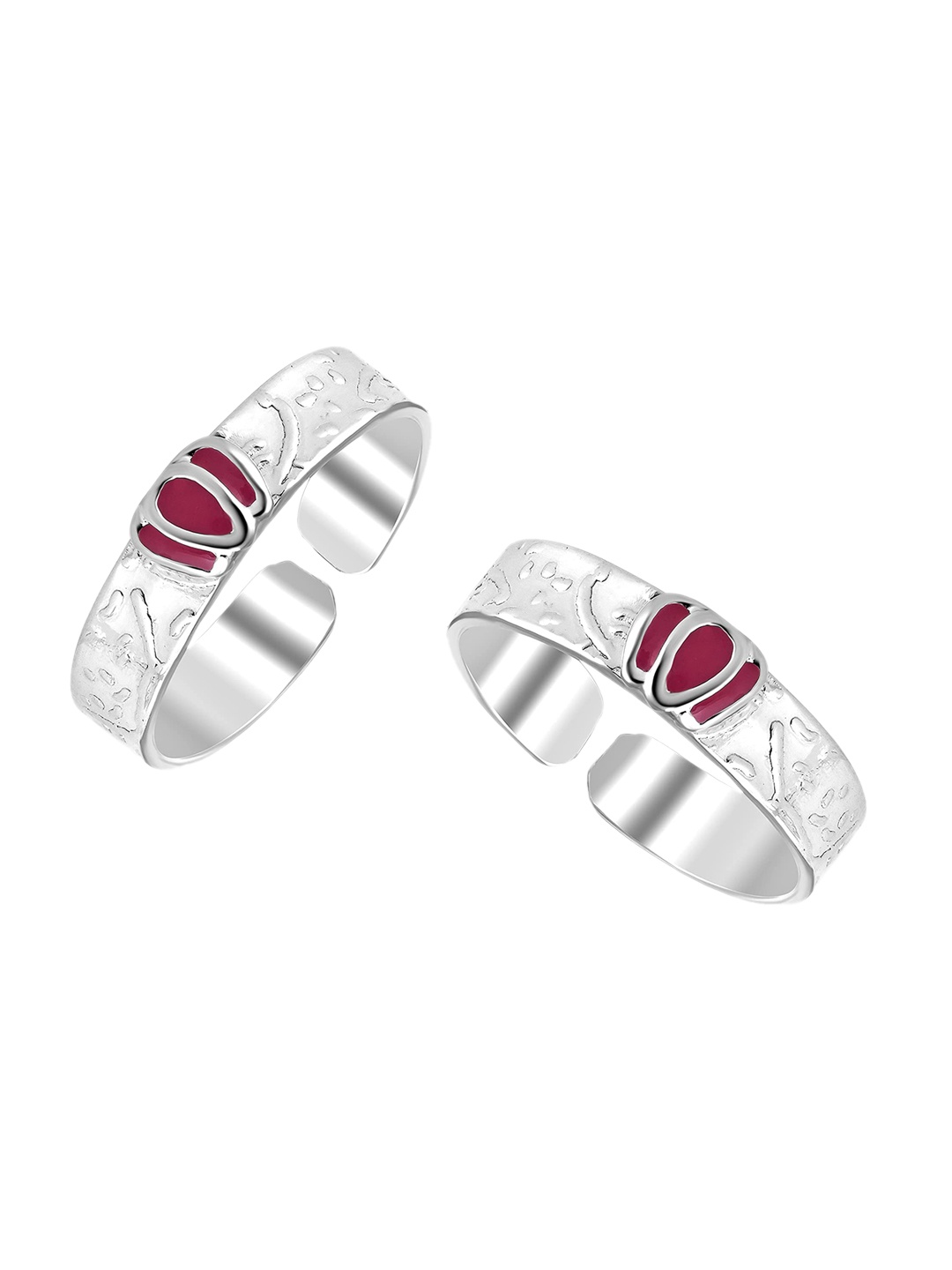 

LeCalla 2pc 925 Sterling Silver Classic Lotus Toe Rings