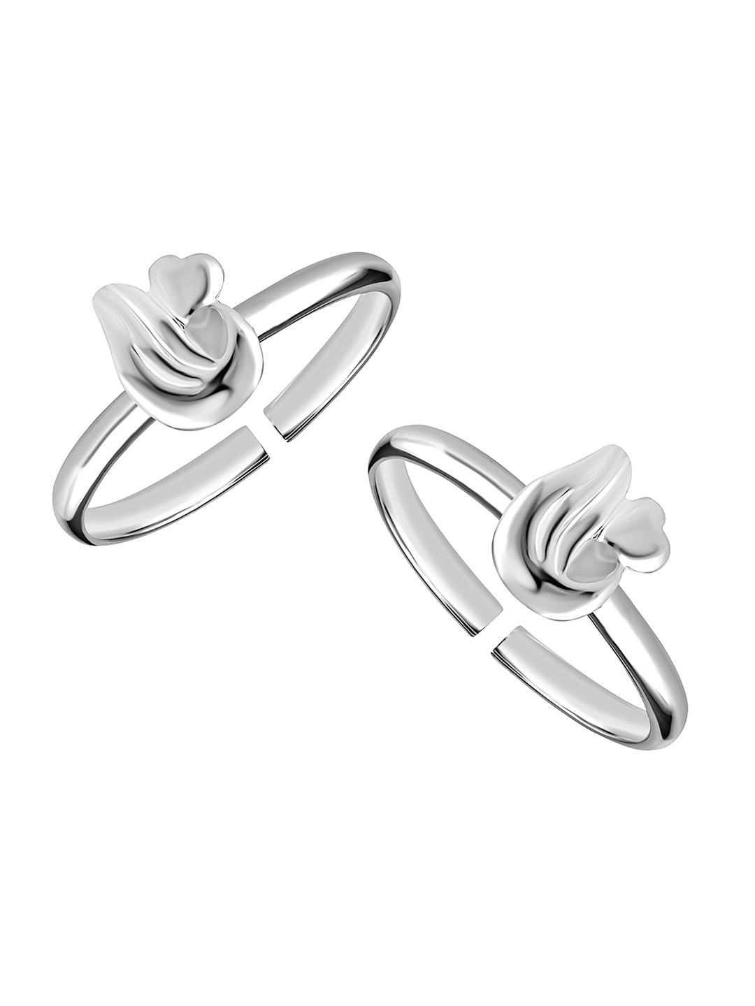 

LeCalla Set Of 2 925 Sterling Silver Classic Stylish Toe Ring