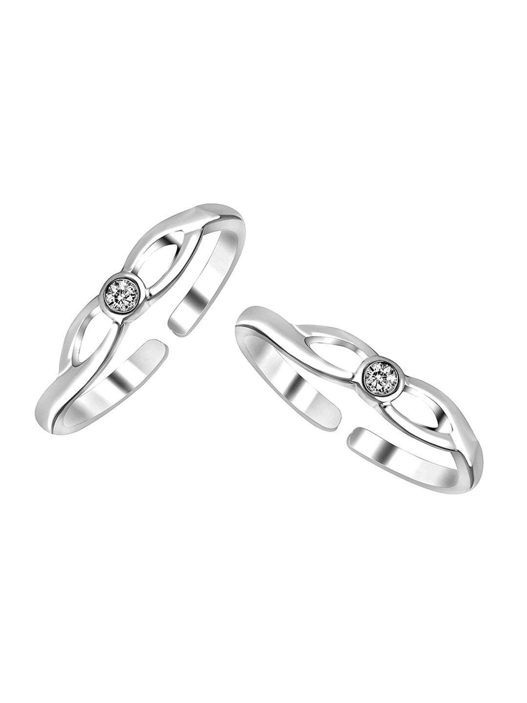 

LeCalla 925 Sterling Silver CZ Toe Rings