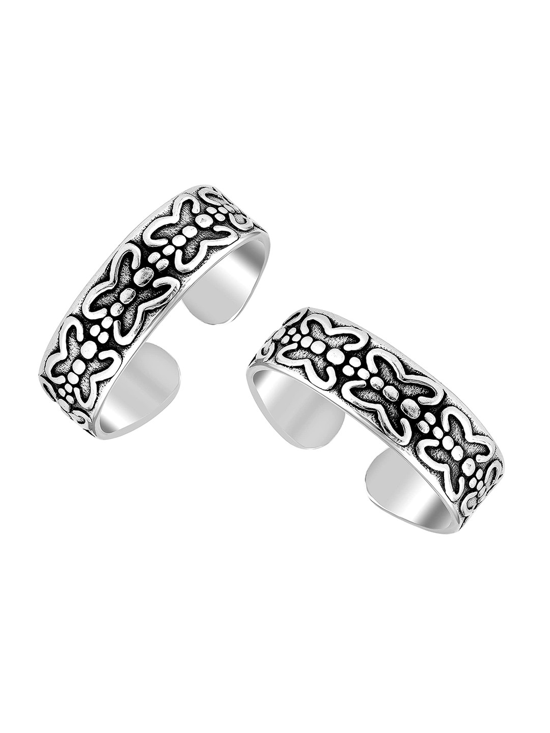 

LeCalla Women Set Of 2 925 Sterling Silver Antique Toe Rings