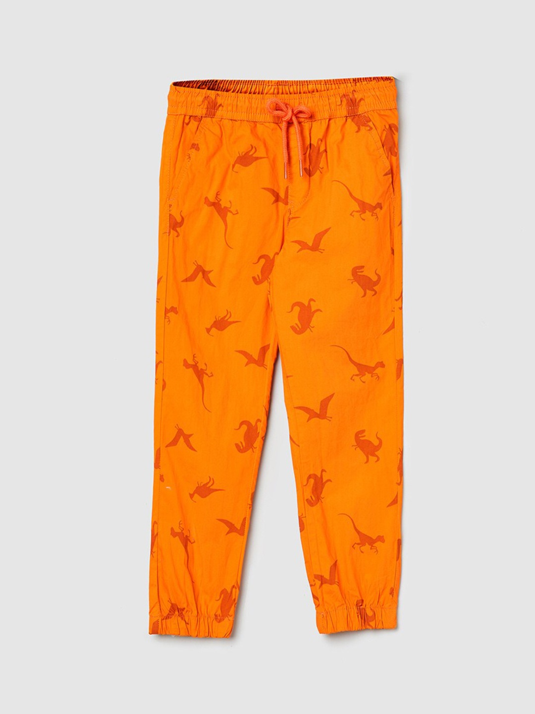 

max Boys Coral Regular Fit Printed Cotton Joggers