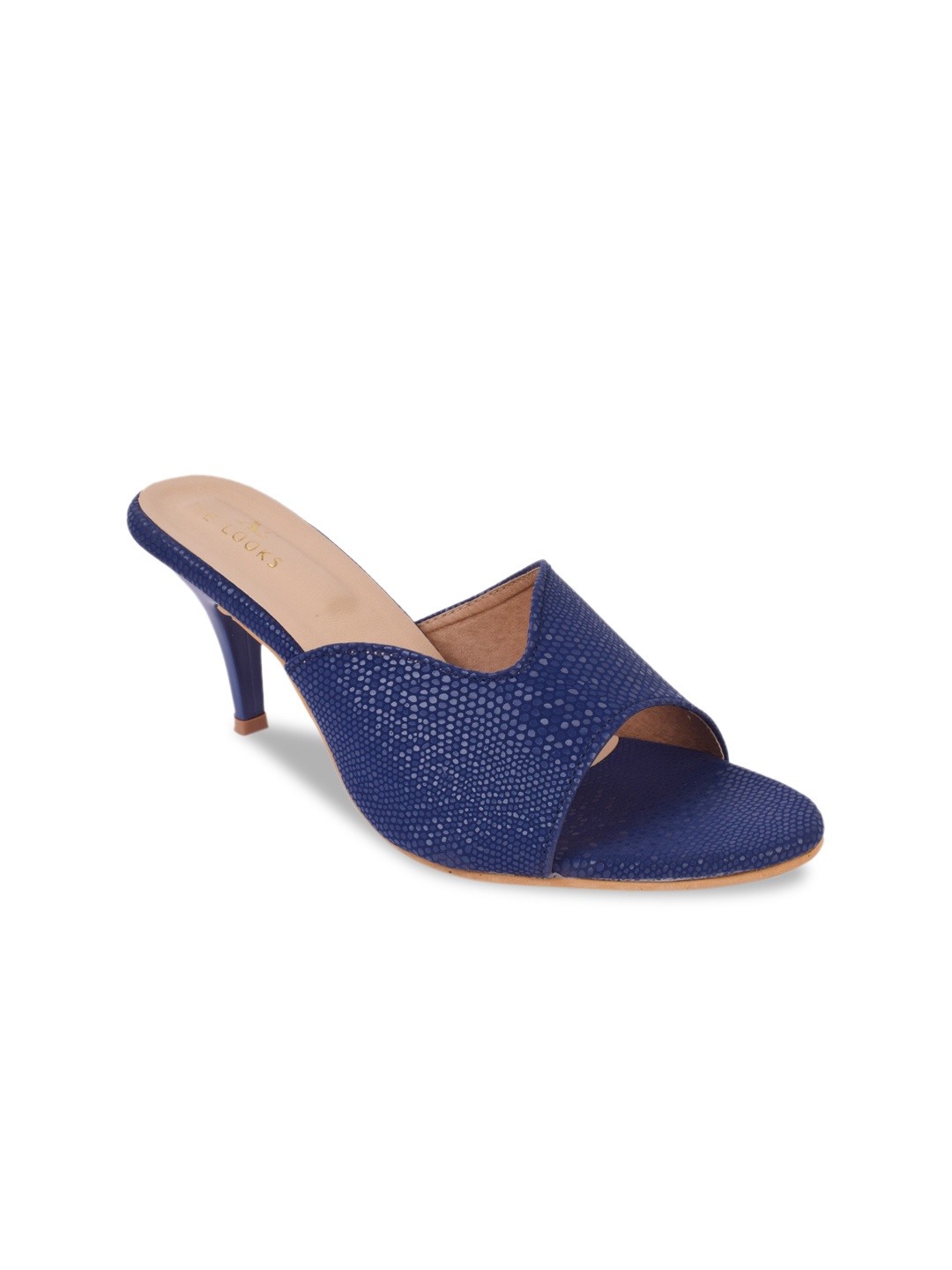 

XE Looks WOMEN Navy Blue Textured Stiletto Heels