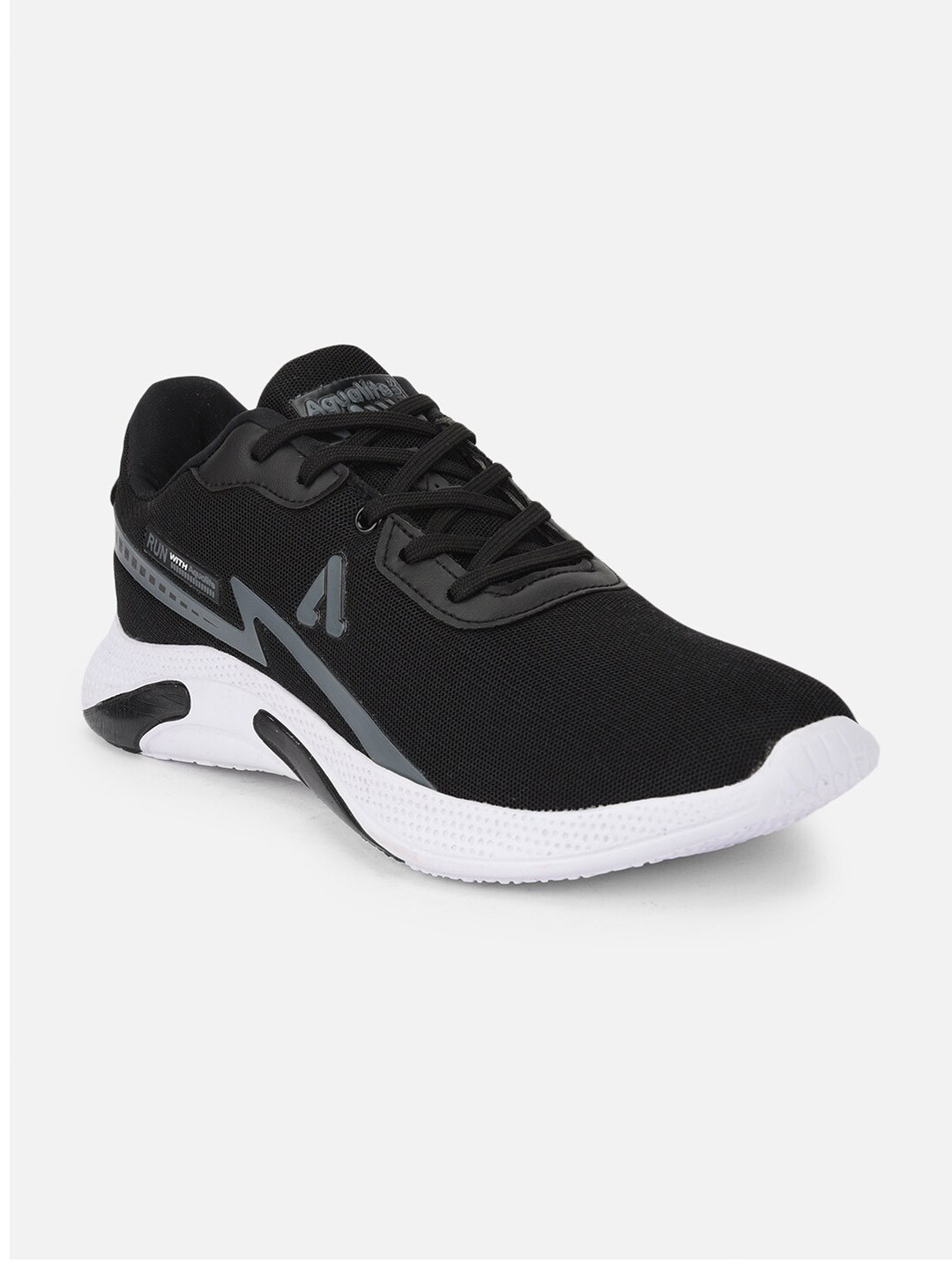 

Aqualite Men Black Mesh Running Non-Marking Shoes