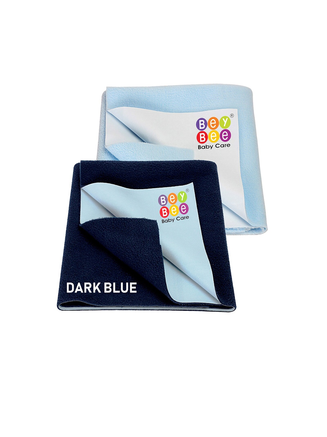 

BeyBee Kids Blue & Navy Blue Pack of 2 Waterproof baby Bed Protector