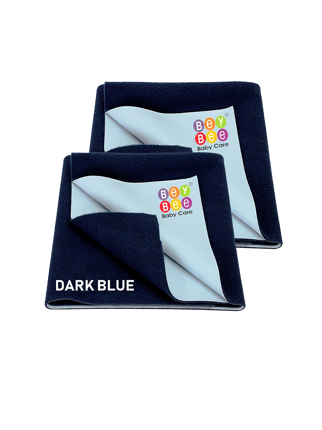 

BeyBee Pack of 2 Cotton Water Resistant Bed Protectors, Navy blue