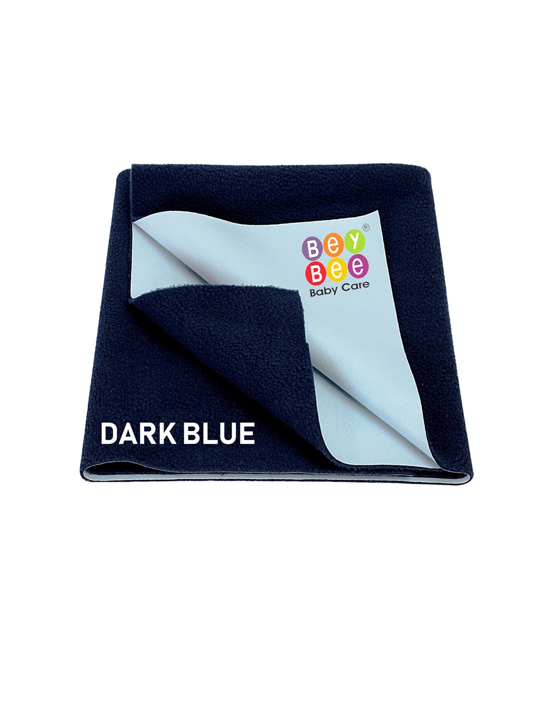 

BeyBee Unisex Kids Navy Blue Solid Waterproof Dry Sheet Cotton Mattress Protector