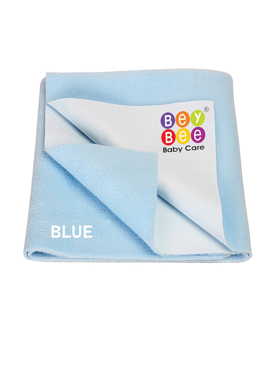 

BeyBee Unisex Kids Blue Solid Waterproof Dry Sheet Cotton Mattress Protector