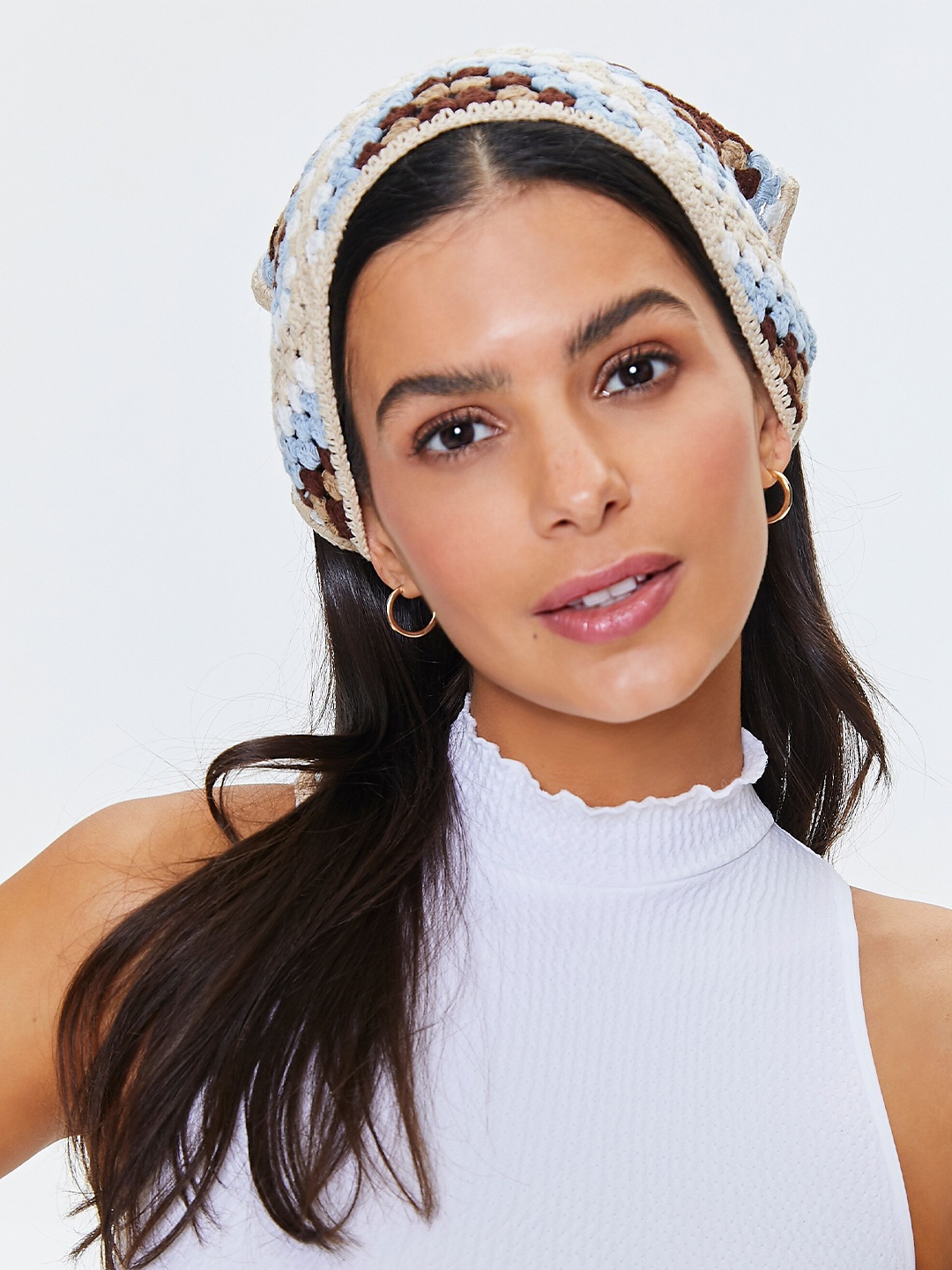 

FOREVER 21 Women Blue & White Hairband