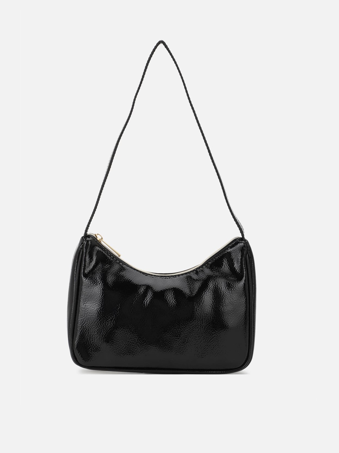 

FOREVER 21 Black PU Structured Sling Bag with Quilted