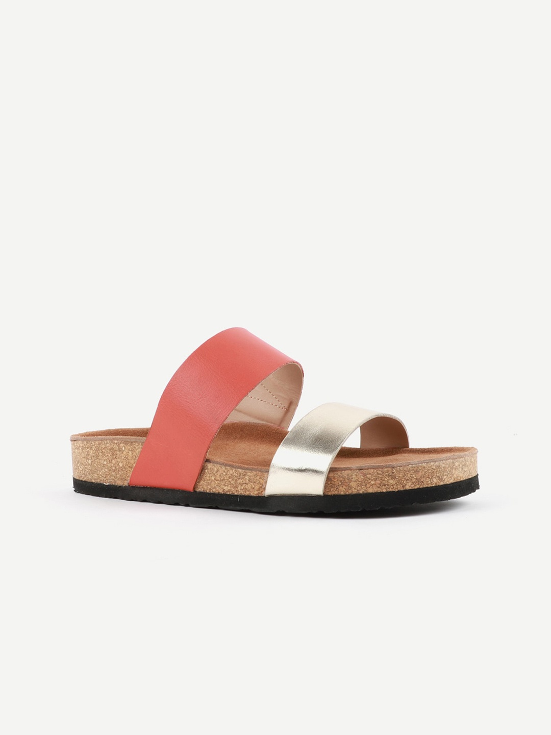 

Carlton London Women Peach-Coloured Open Toe Flats with Buckles