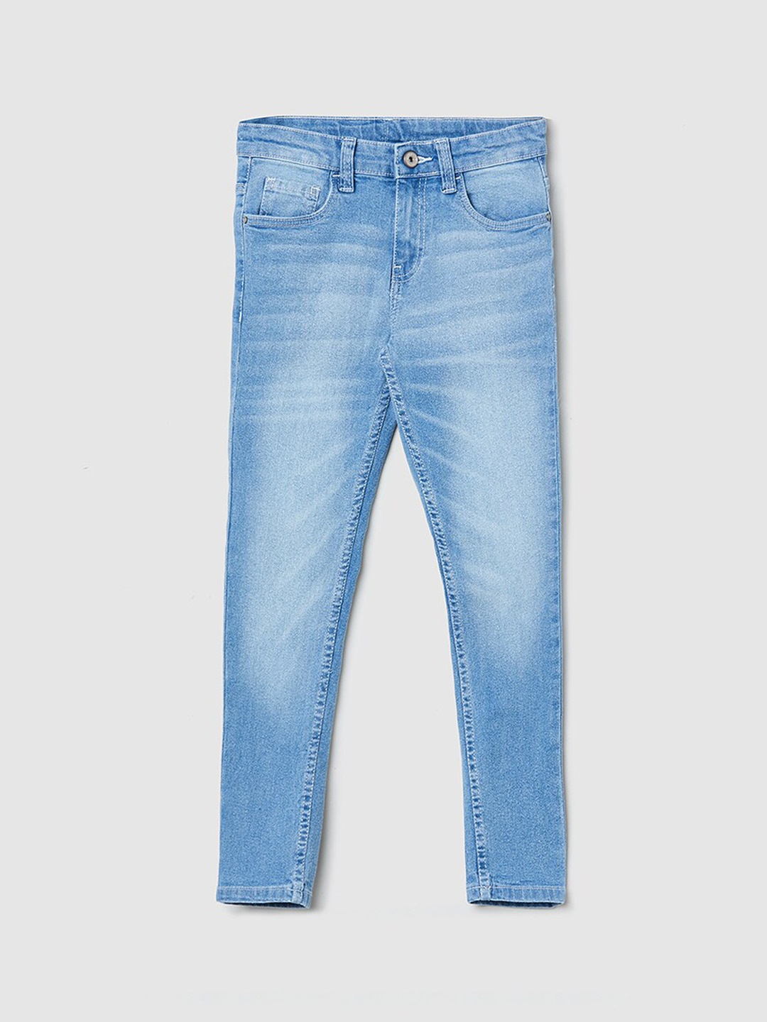 

max Boys Blue Low Distress Heavy Fade Jeans