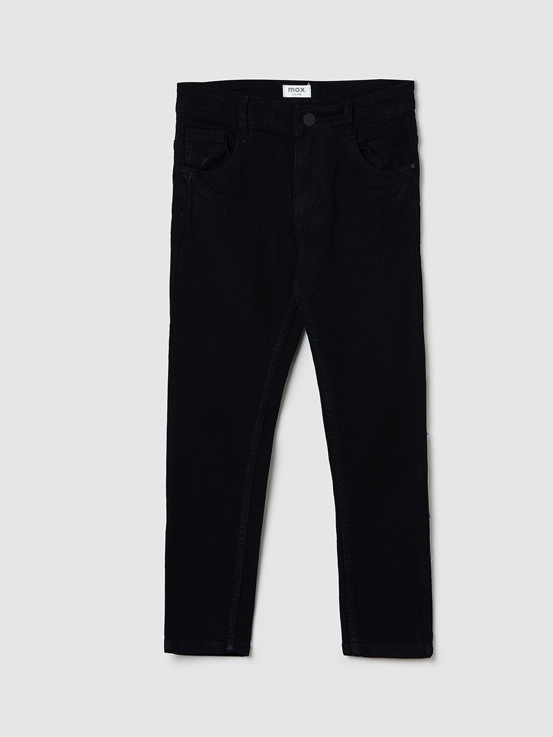 

max Boys Black Mid-Rise Regular Fit Jeans