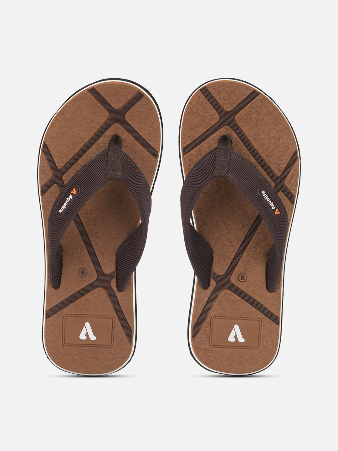 

Aqualite Men Tan Printed Flip Flops