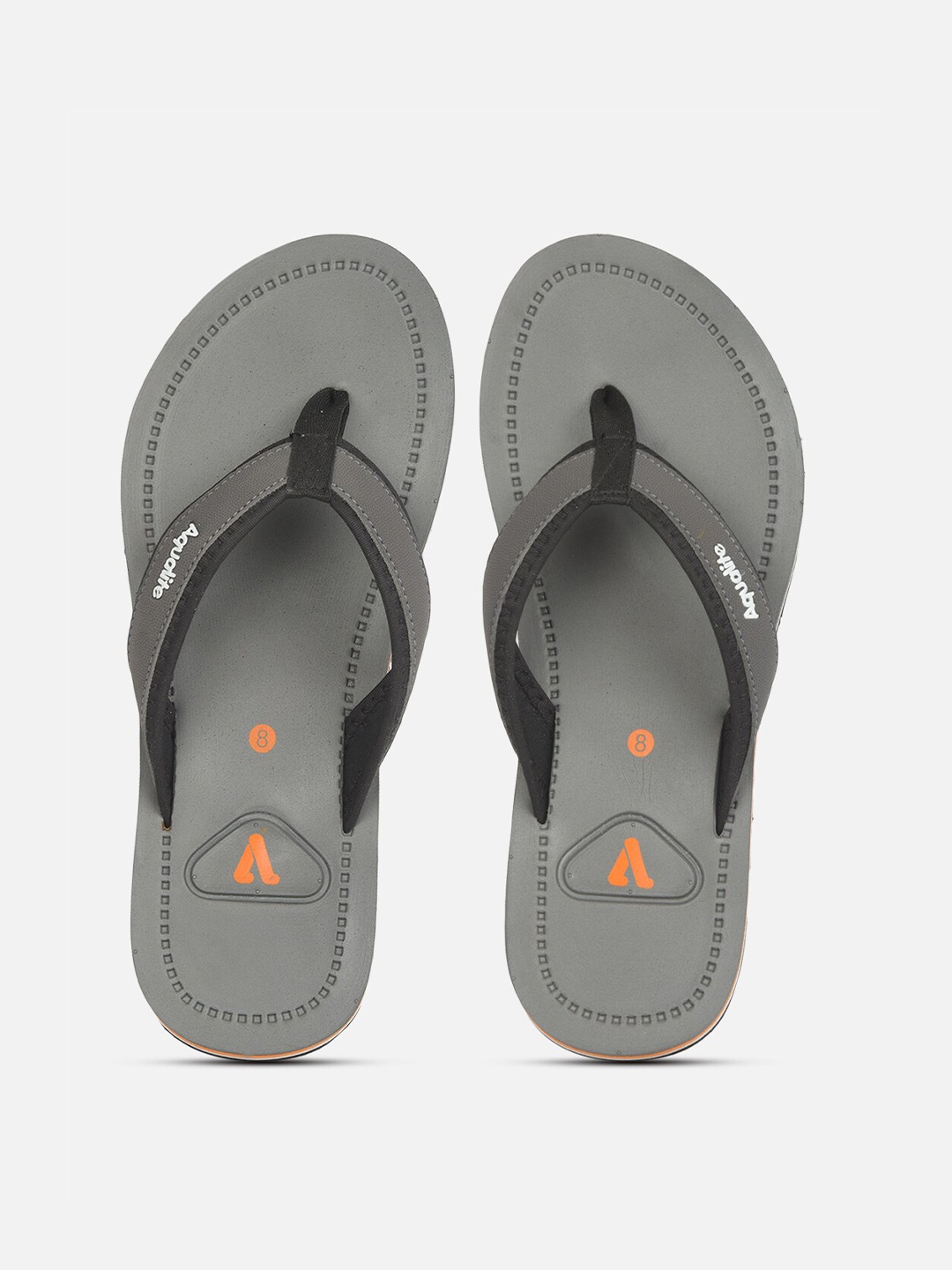 

Aqualite Men Grey & White Casual Flip-Flops Slip-On