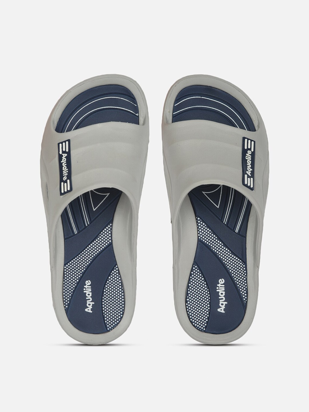 

Aqualite Men Grey Printed Slip Ons
