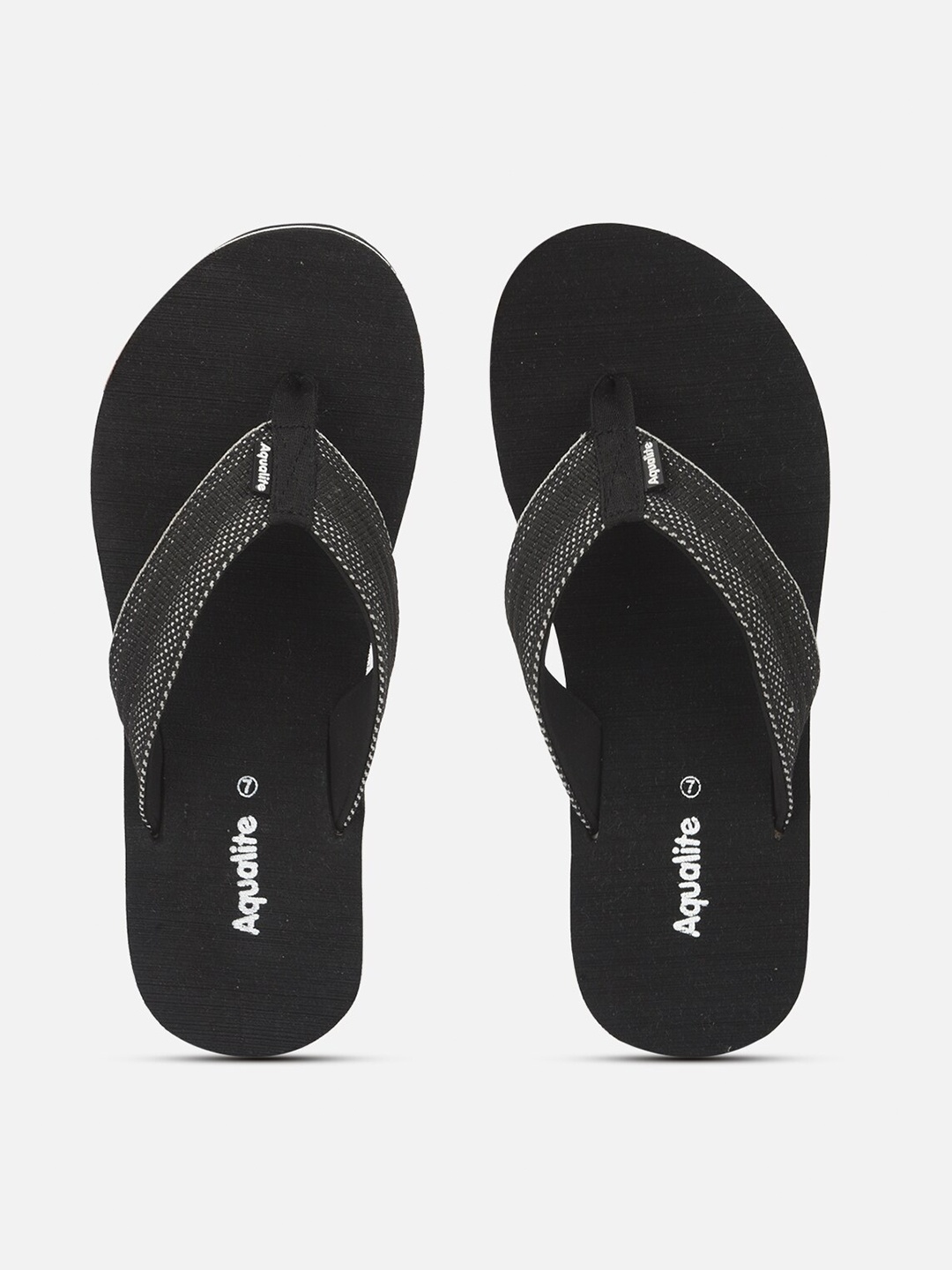 

Aqualite Men Black & White Thong Flip-Flops
