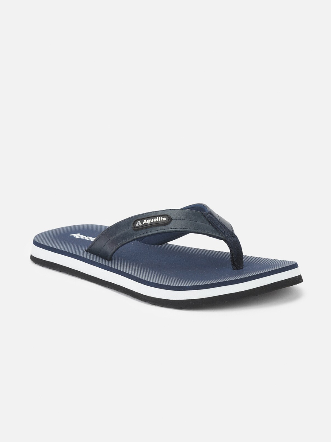 

Aqualite Men Navy Blue & White Thong Flip-Flops