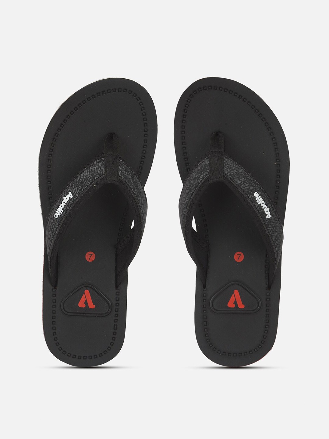 

Aqualite Men Black & Red Printed Slip-On