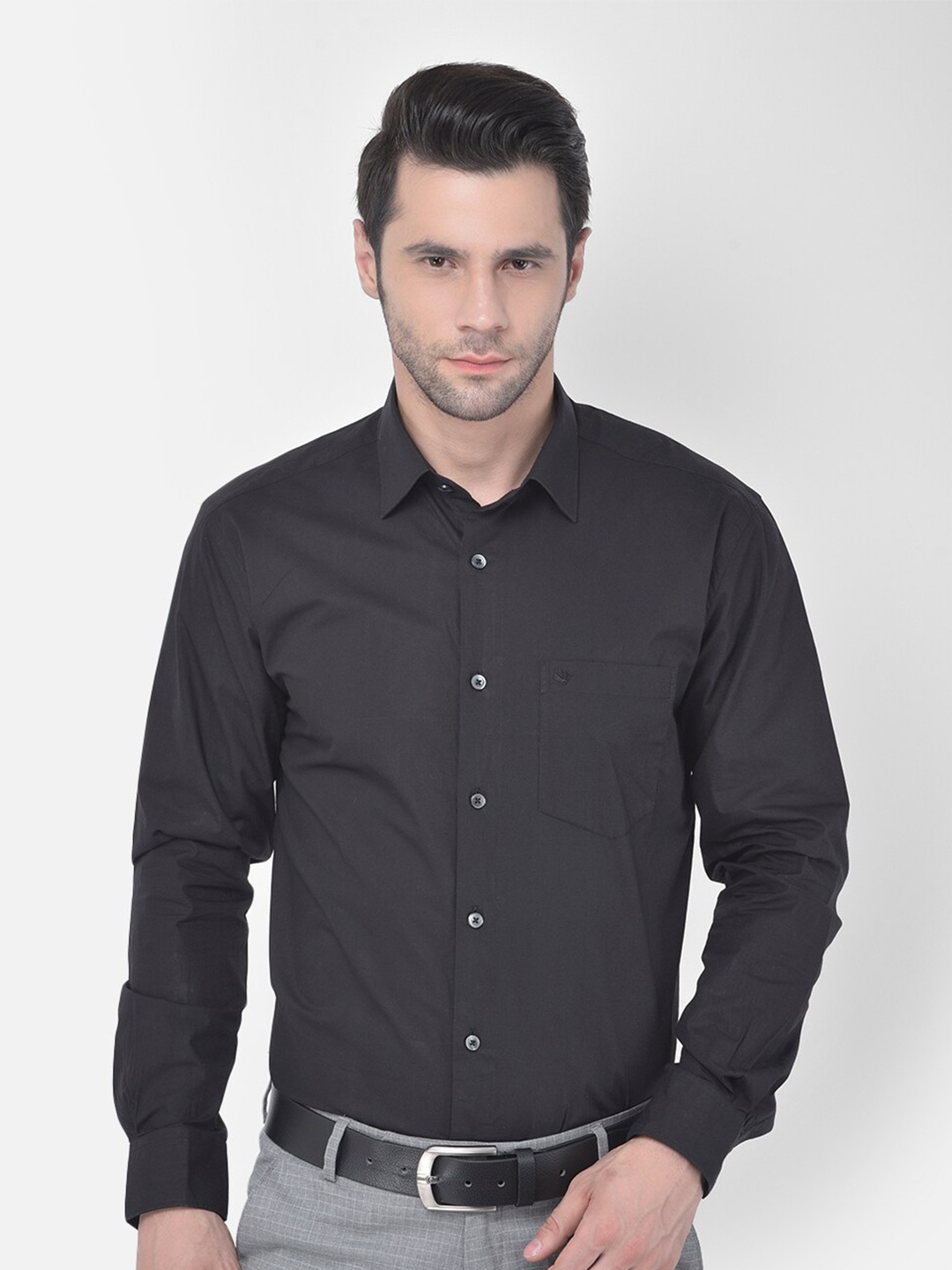 

COBB Men Black Smart Slim Fit Formal Shirt