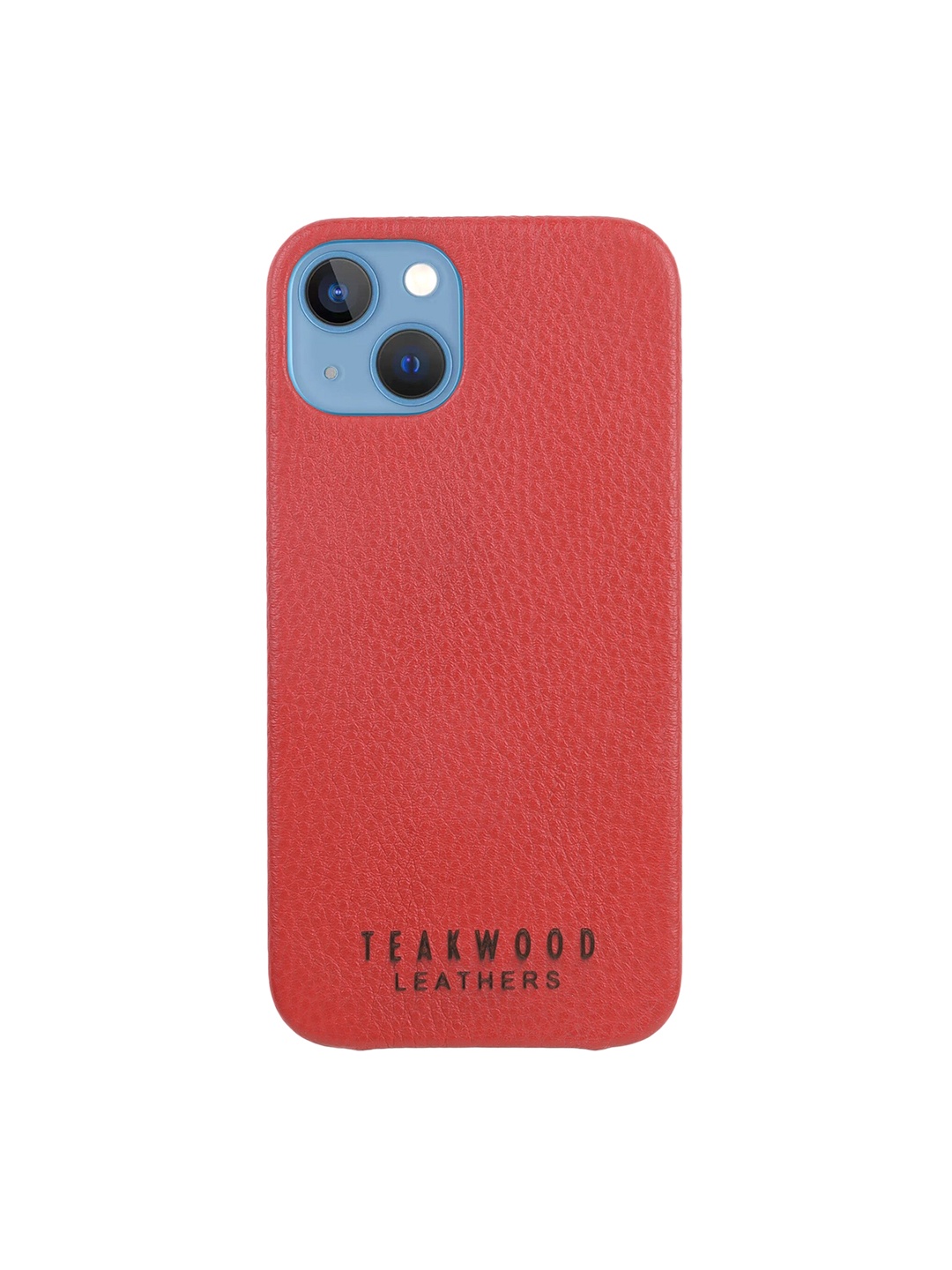 

Teakwood Leathers Red Solid iPhone 13 Case Cover