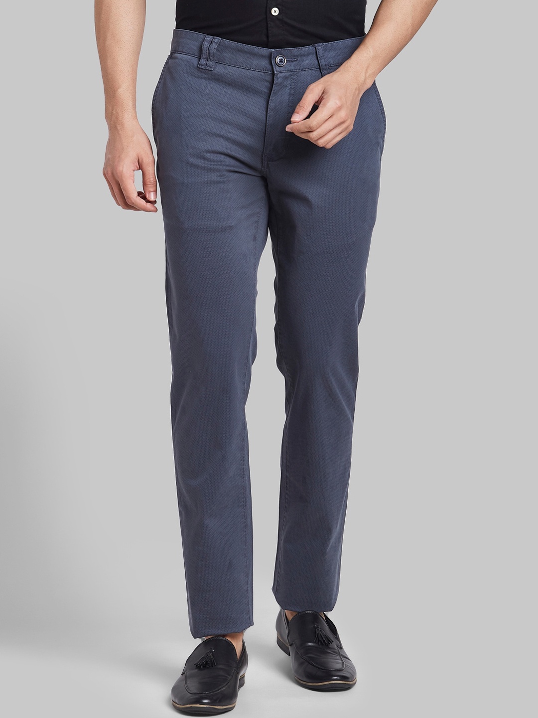 

Parx Men Blue Tapered Fit Trousers