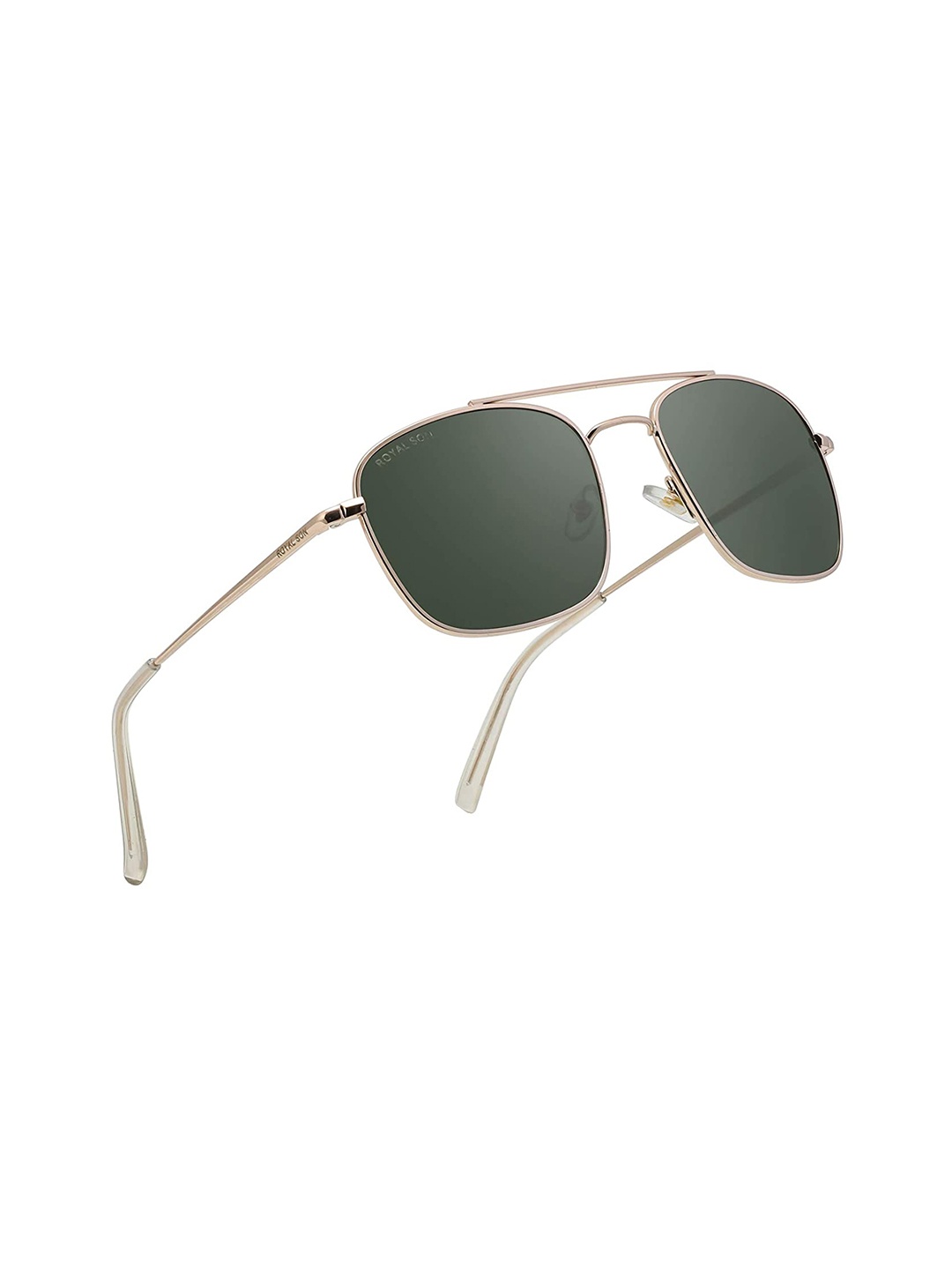 

ROYAL SON Unisex Green Lens Square Sunglasses with UV Protected Lens RS0027AV-R1