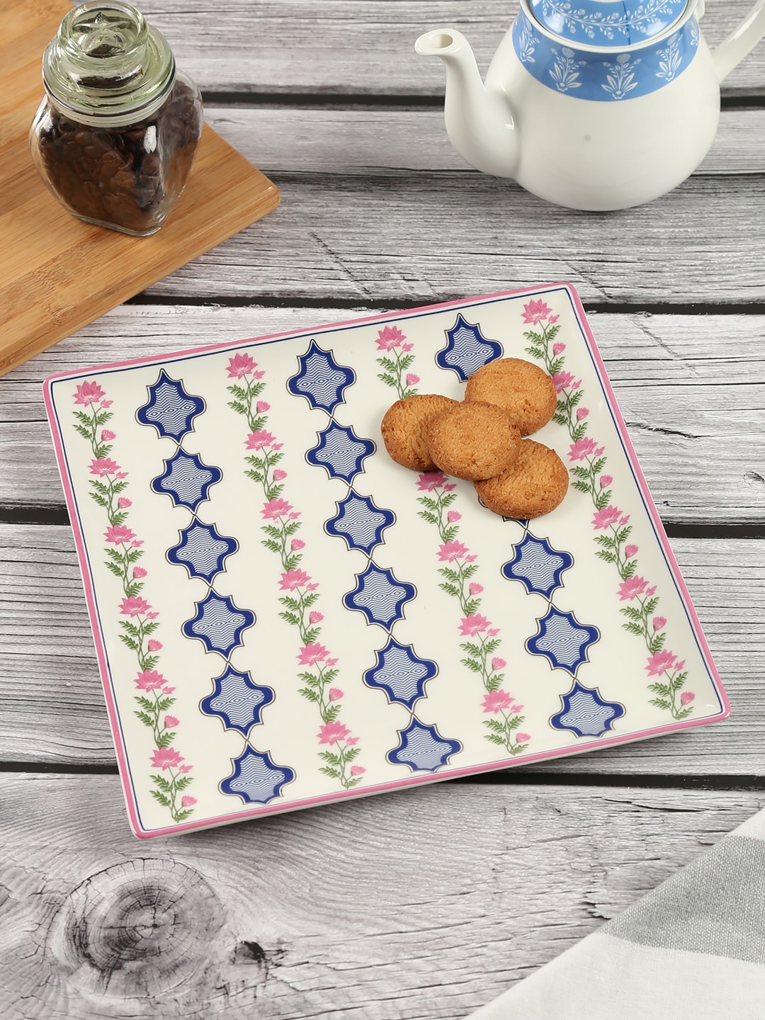 

India Circus by Krsnaa Mehta White Printed Serveware