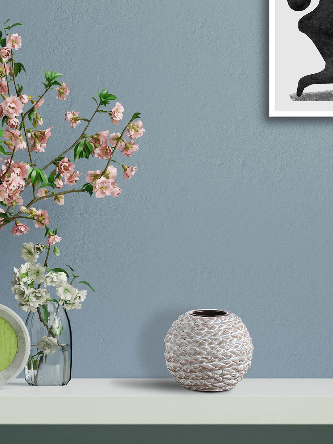 

HomeTown White Textured Thread Votive Candle Holders