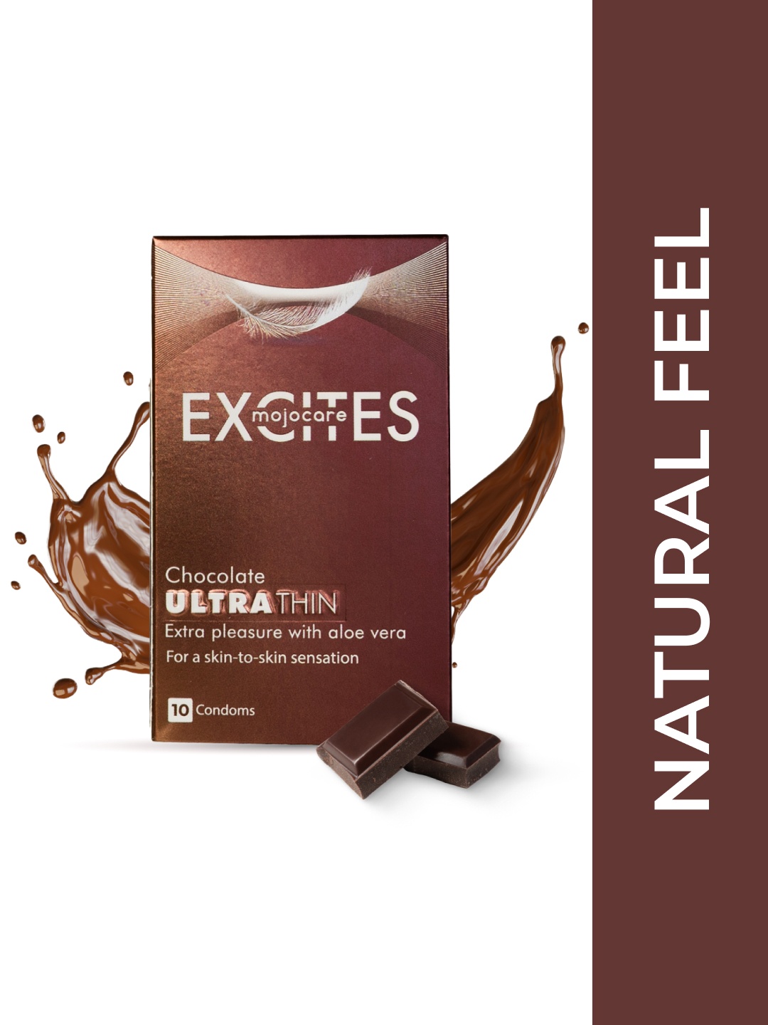 

Mojocare Men Excites Chocolate Ultra Thin Condoms - 10 Pieces, Red