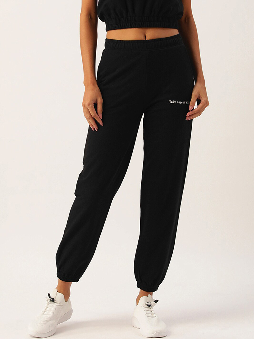 

FEMEA Women Black Solid Jogger Track Pants